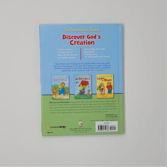 Berenstain Bears Plush Brother Book Discover Gods Creation TAG CUT DEDICATION - Picture 6 of 11